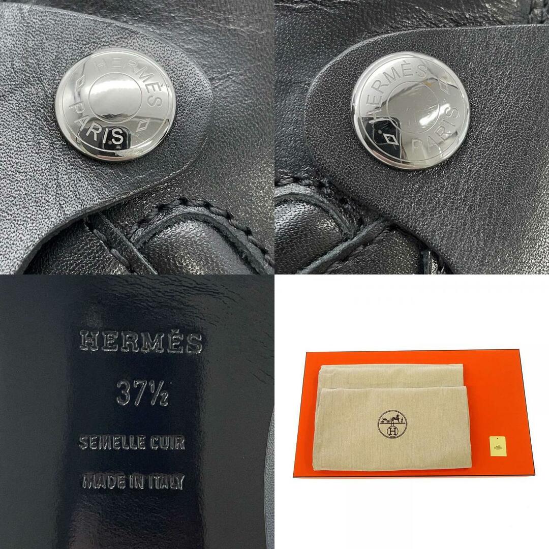Hermes(エルメス)のエルメス ブーツ ロング レザー レディースサイズ37 1/2 HERMES 靴 黒 レディースの靴/シューズ(ブーツ)の商品写真