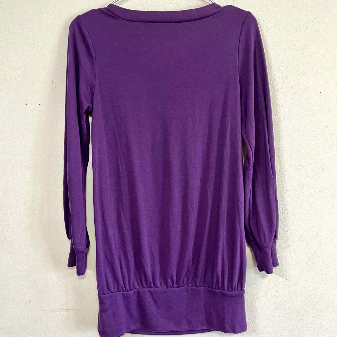 ニッセン(ニッセン)の〈Sサイズ〉トップス 紫Tシャツ パープルロンT レディースのトップス(Tシャツ(長袖/七分))の商品写真