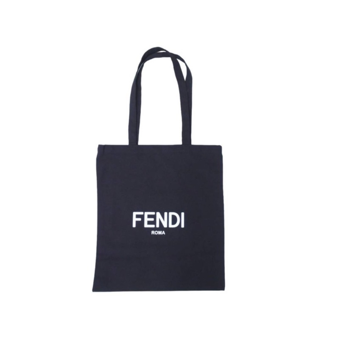 FENDI フェンディ トートバッグ 07106 ROMAプリント ブラック マルチカラー ホワイト 美品  50854約29cm表記サイズ