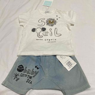 ベベ(BeBe)のBeBeべべ半袖Tシャツ＋ショートパンツセット(Ｔシャツ)