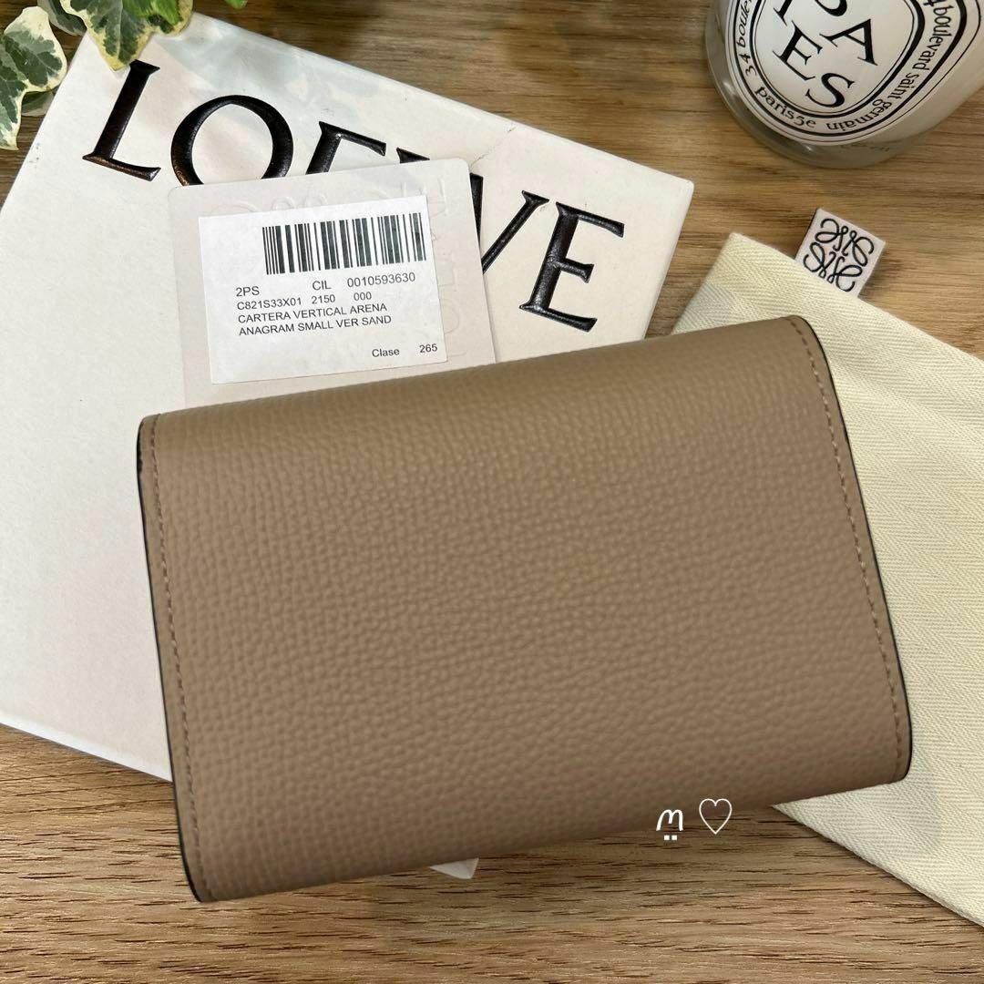 LOEWE ロエベ アナグラムバーティカルウォレット サンド コンパクト