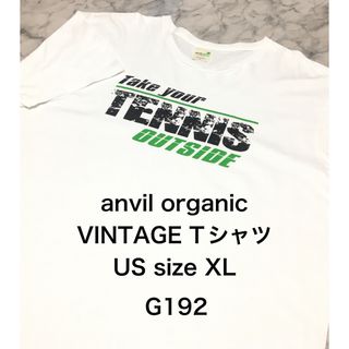 アンビル(Anvil)の【レア】US古着 ビッグサイズ XL size anvil Tシャツ ホワイト(Tシャツ/カットソー(半袖/袖なし))