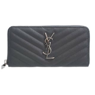 サンローラン(Saint Laurent)のSaint Laurentサンローラン ラウンドジップ 長財布 グレー(財布)