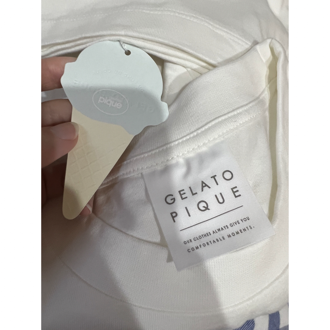 gelato pique(ジェラートピケ)のジェラートピケ  バックプリントTシャツ　ギンガムチェック柄ロングパンツ レディースのルームウェア/パジャマ(ルームウェア)の商品写真