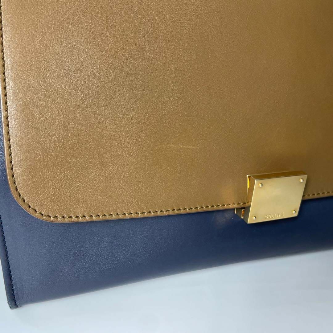 celine - 【美品】セリーヌ トラペーズ ブラウン×ネイビー