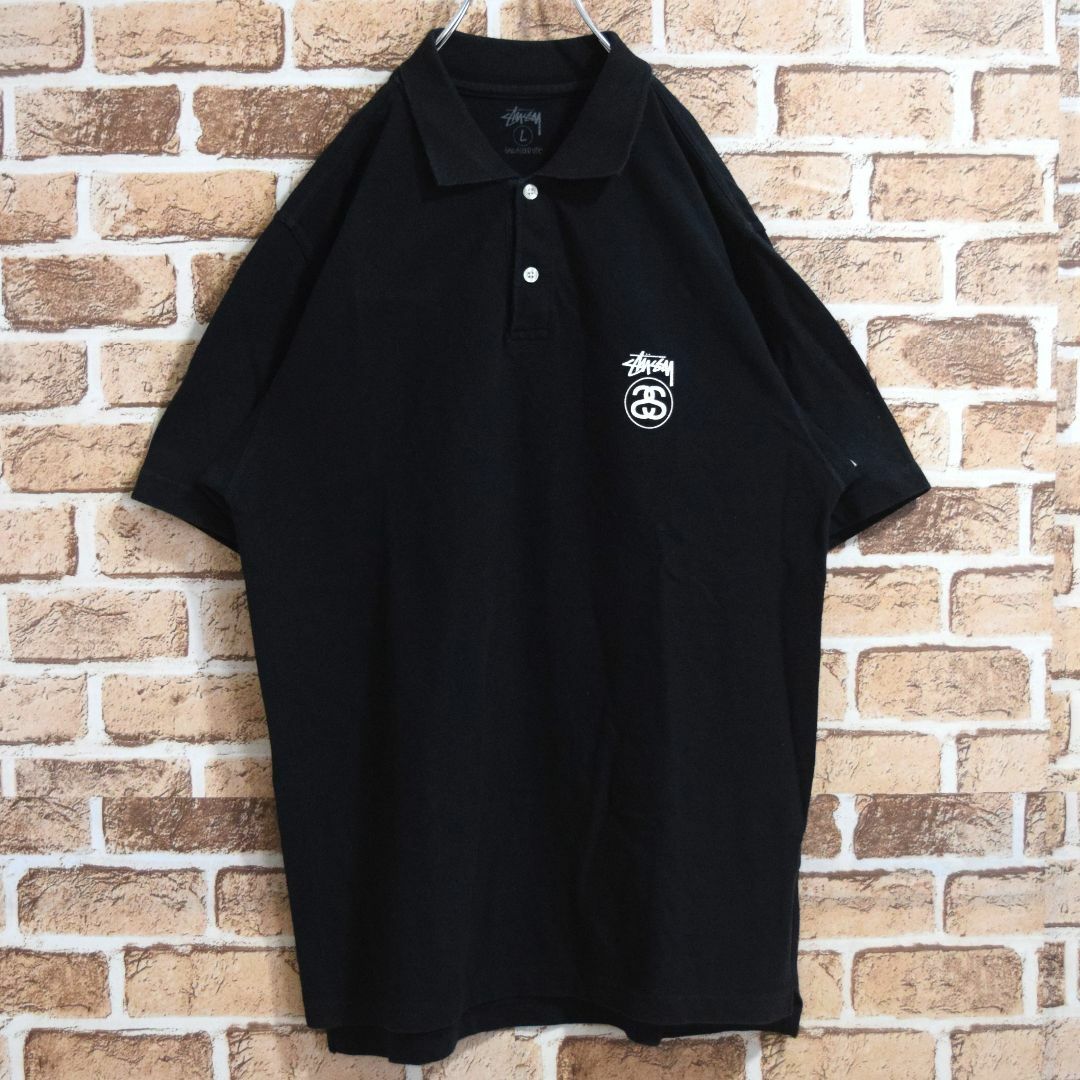 STUSSY - 《ステューシー》ビッグロゴ SSロゴ ブラック Lサイズ 半袖