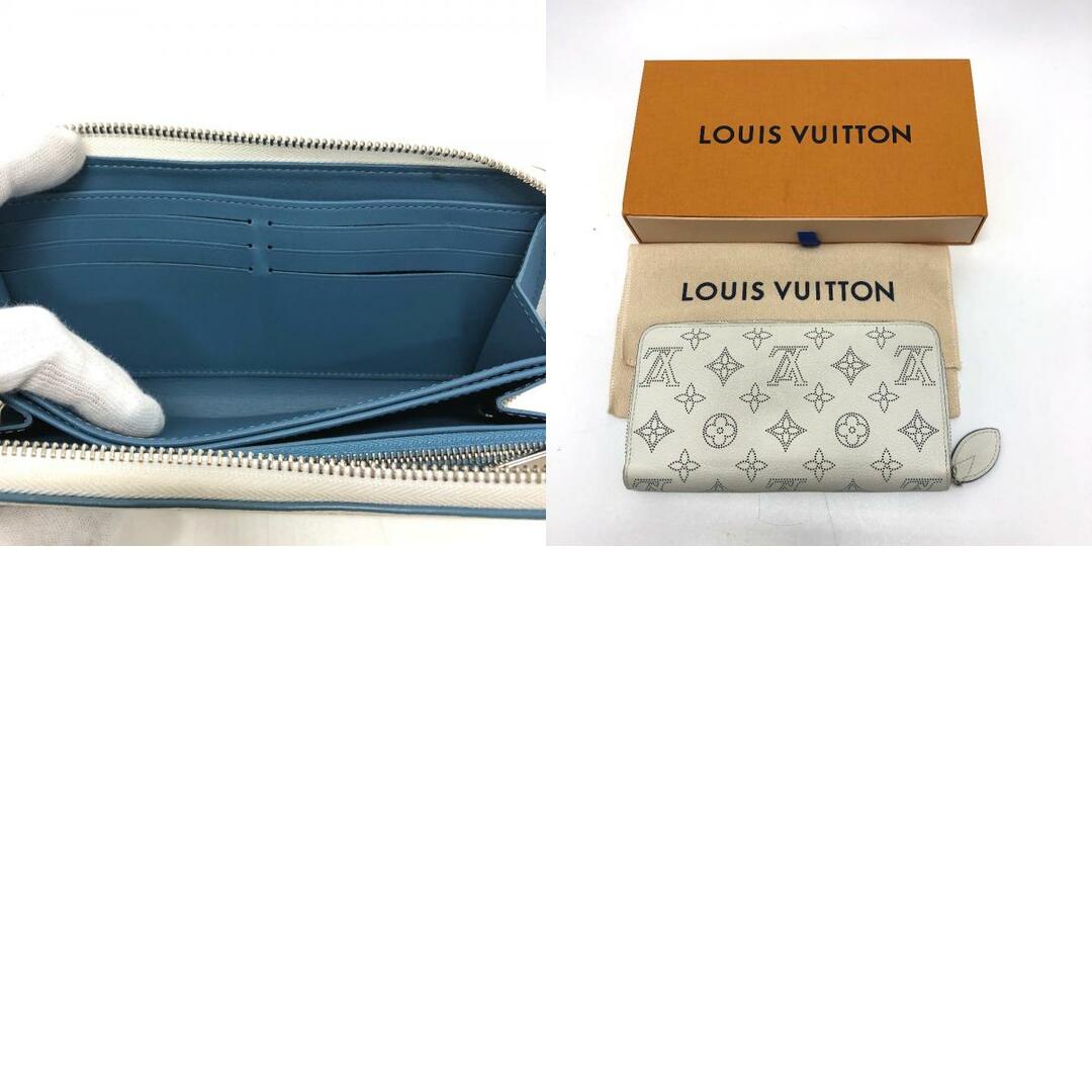 ルイヴィトン LOUIS VUITTON ジッピーウォレット M69215 モノグラムマヒナ ラウンドファスナー 長財布 モノグラムマヒナ スノー  ブルーオラージュ ホワイト 新品同様