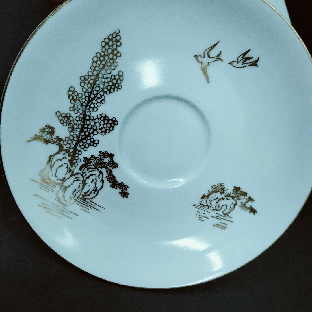 美品】オールド ノリタケ 金彩盛上花図飾り皿 プレート 大皿 マルキ印