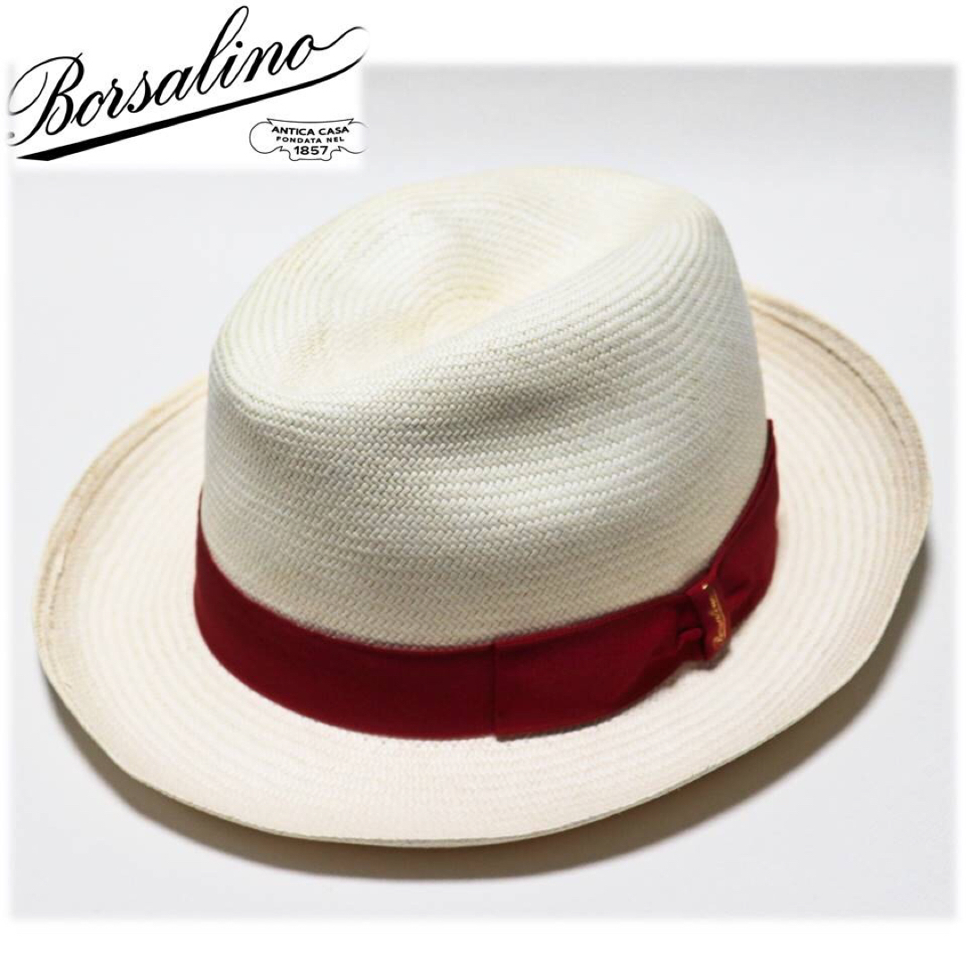 Borsalino - 《ボルサリーノ》新品 イタリア製 天然草 パナマハット