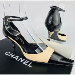 シャネル　24.5cm B323 CHANEL ヒール　サンダル　レディース