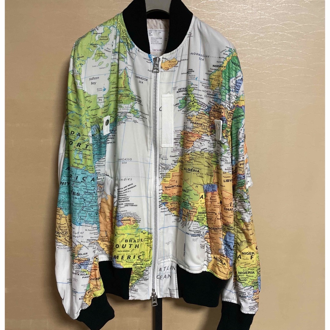 新品 Sacai world map bomber jacket メンズ 4