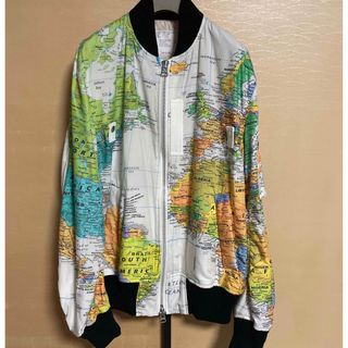 サカイ(sacai)のSacai world map bomber jacket サイズ3(ブルゾン)