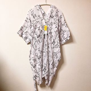 スカラー(ScoLar)の【タグ付き新品未使用】ScoLar小鹿柄シャツワンピース(ひざ丈ワンピース)