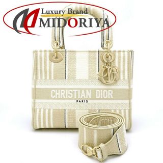 クリスチャンディオール(Christian Dior)のクリスチャンディオール Christian Dior LADY D-LITEミディアム M05650JAT 2Wayバッグ キャンバス ベージュ / 350380【中古】(その他)