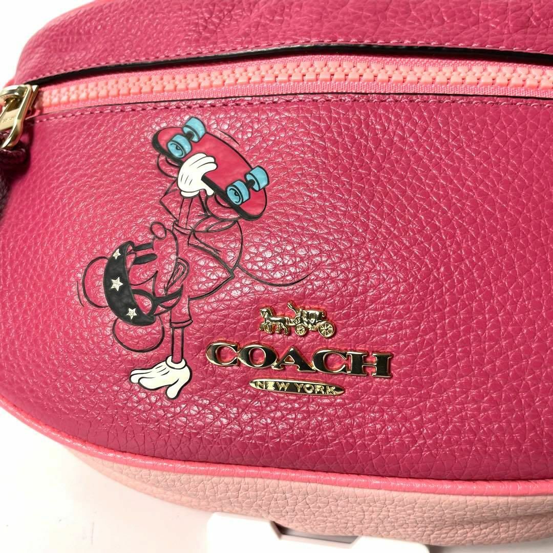 COACH - 【美品】コーチ×ディズニー コラボ ミッキー ピンク ウエスト ...