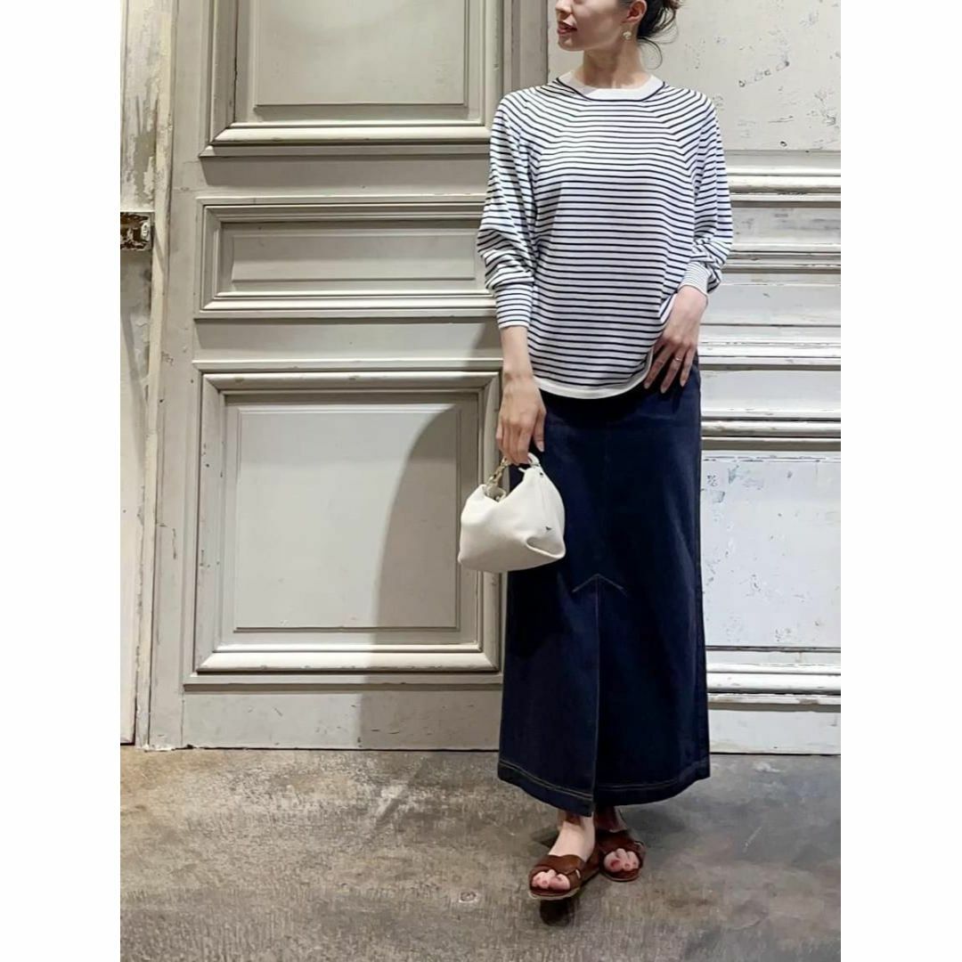 BEARDSLEY - 即完売品 新品 BEARDSLEY ボーダードルマンニット ブルー