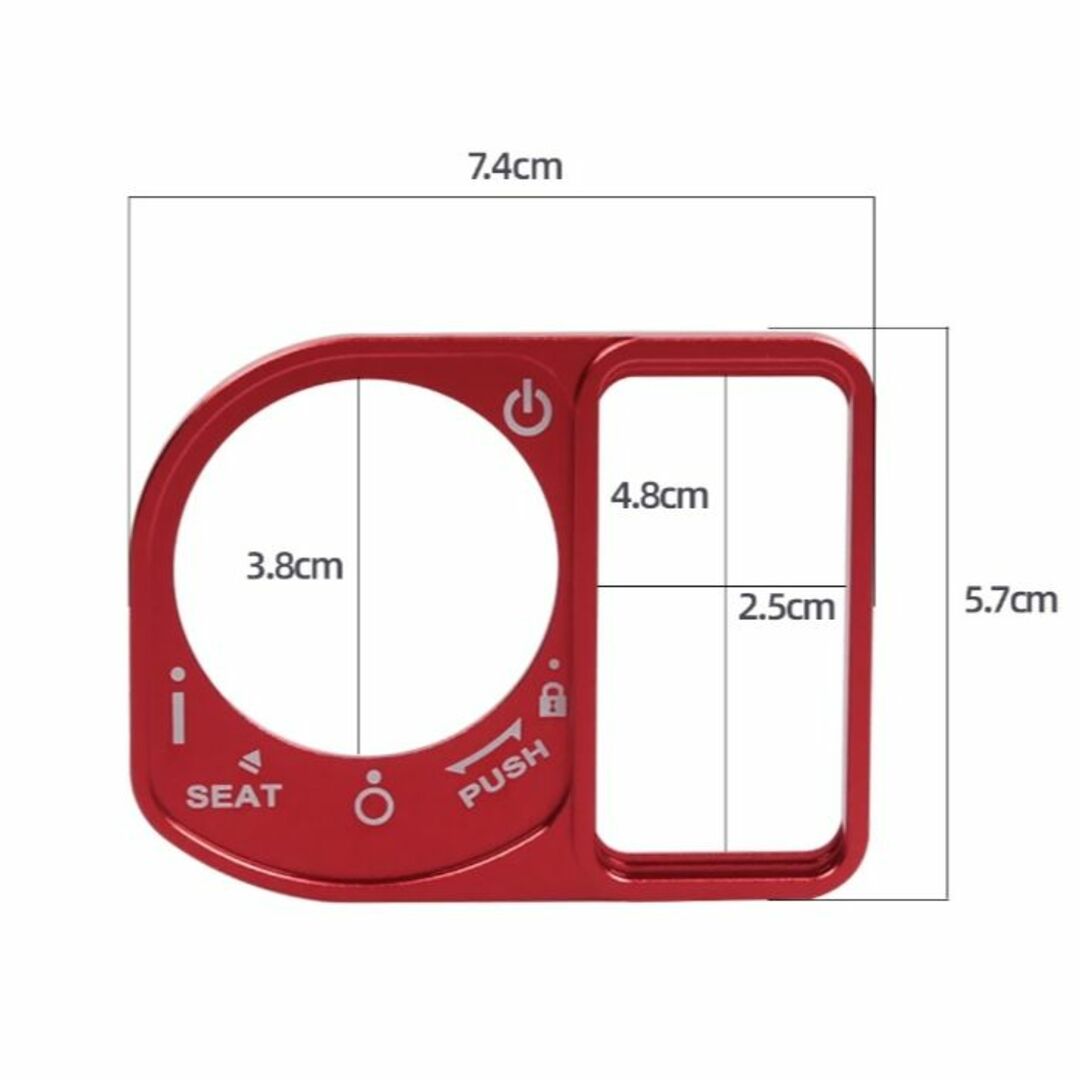 PCX キーカバー　スマートキーパネル　　レッド 自動車/バイクのバイク(パーツ)の商品写真