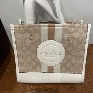 コーチ(COACH)のCOACH コーチ ハンドバッグ ショルダーバッグ ホワイト 可愛い　カーキ(トートバッグ)