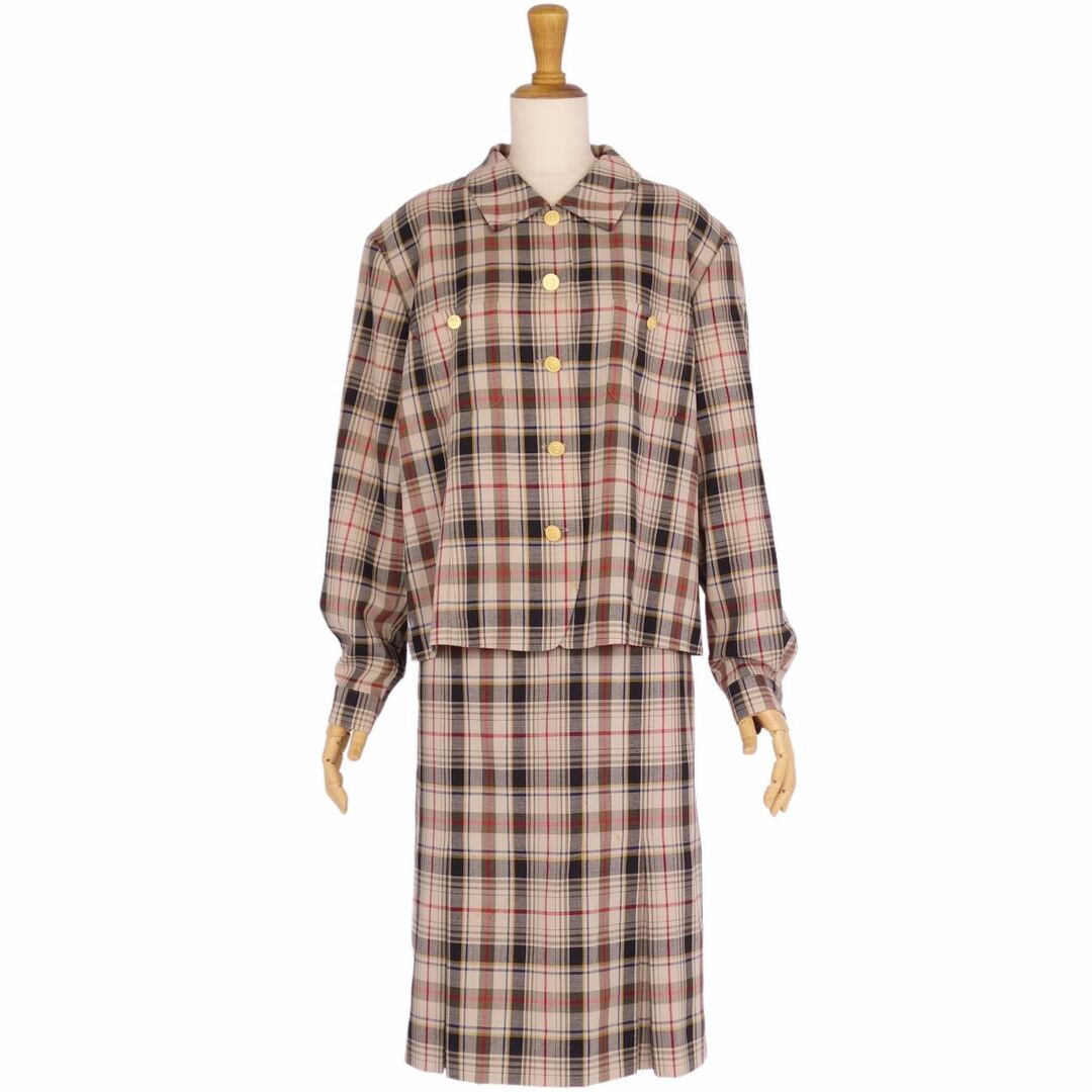 BURBERRY(バーバリー)のVintage バーバリー Burberrys セットアップ スカートスーツ ジャケット スカート チェック柄 レディース 15(L相当) マルチカラー レディースのフォーマル/ドレス(スーツ)の商品写真