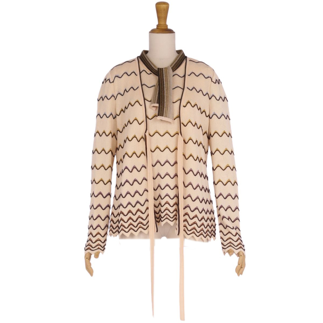 美品 ミッソーニ MISSONI アンサンブル ニット カーディガン ブラウス