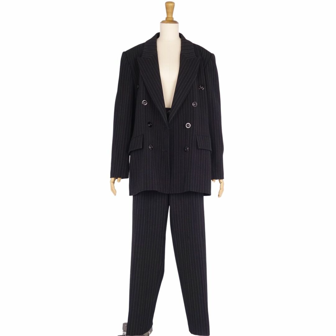 美品 Vintage イヴサンローラン Yves Saint Laurent セットアップ パンツスーツ ジャケット スラックス レディース  38(M相当) ブラック