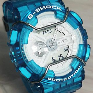 カシオ(CASIO)のG-SHOCK GA-110BC ブルースケルトン & バンパー + メタル遊環(腕時計(アナログ))