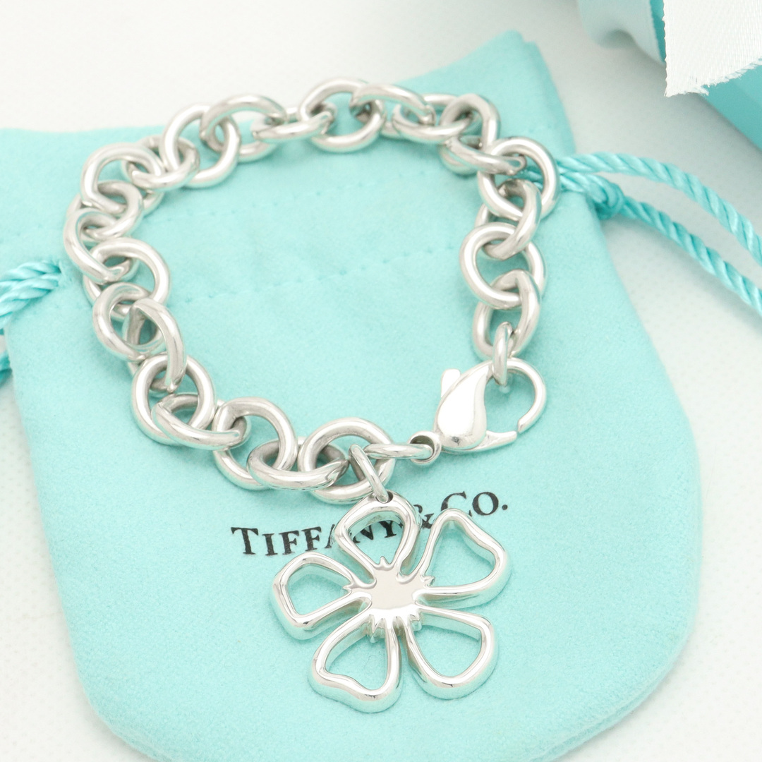 【美品】TIFFANY&Co. フラワー モチーフ ブレスレット