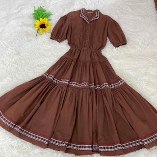D1611◾️ヴィンテージ カネコイサオ ワンダフルワールド 花柄ロング