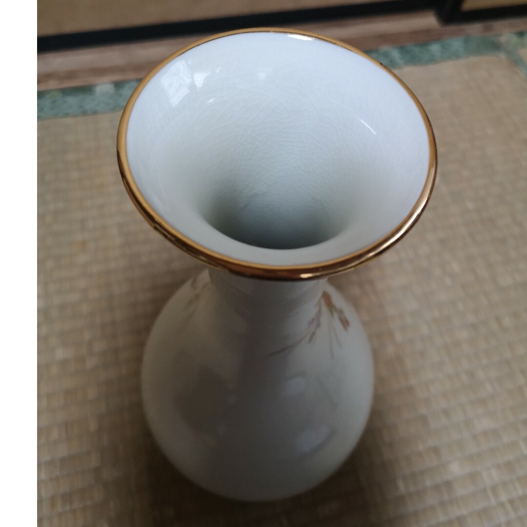 花瓶　壺　牡丹と孔雀　柴田陶器 エンタメ/ホビーの美術品/アンティーク(陶芸)の商品写真