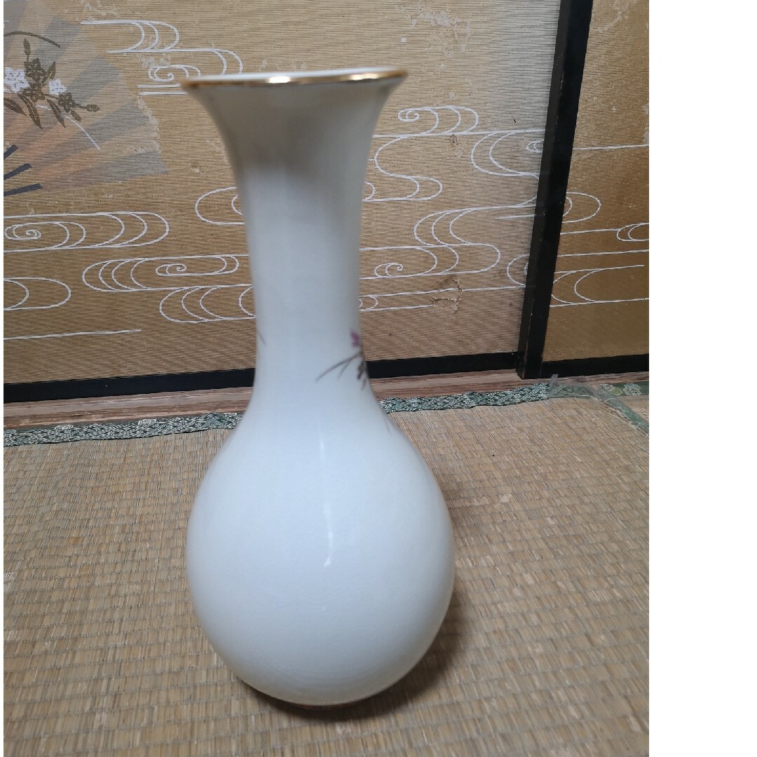 花瓶　壺　牡丹と孔雀　柴田陶器 エンタメ/ホビーの美術品/アンティーク(陶芸)の商品写真