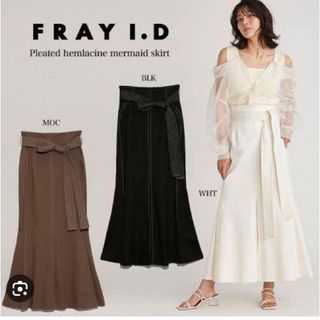 フレイアイディー(FRAY I.D)の山田優さん着用 美品【 FRAY I.D⠀】プリーツヘムラチネマーメイドスカート(ロングスカート)