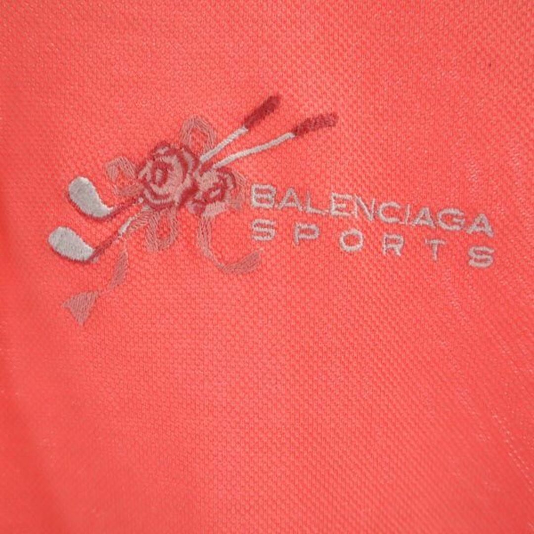 バレンシアガ スポーツ ゴルフウェア L ピンク系 BALENCIAGA SPORT 刺繍 鹿の子 レディース   【230615】