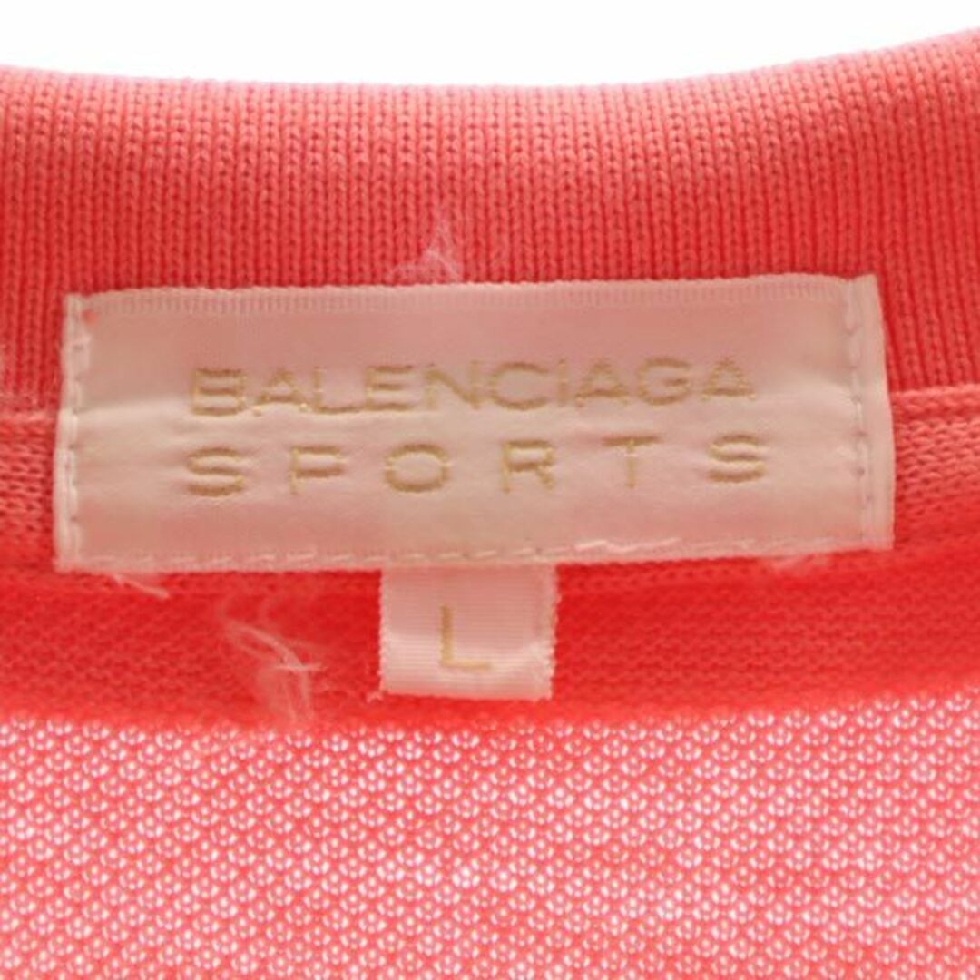 バレンシアガ スポーツ ゴルフウェア L ピンク系 BALENCIAGA SPORT 刺繍 鹿の子 レディース   【230615】
