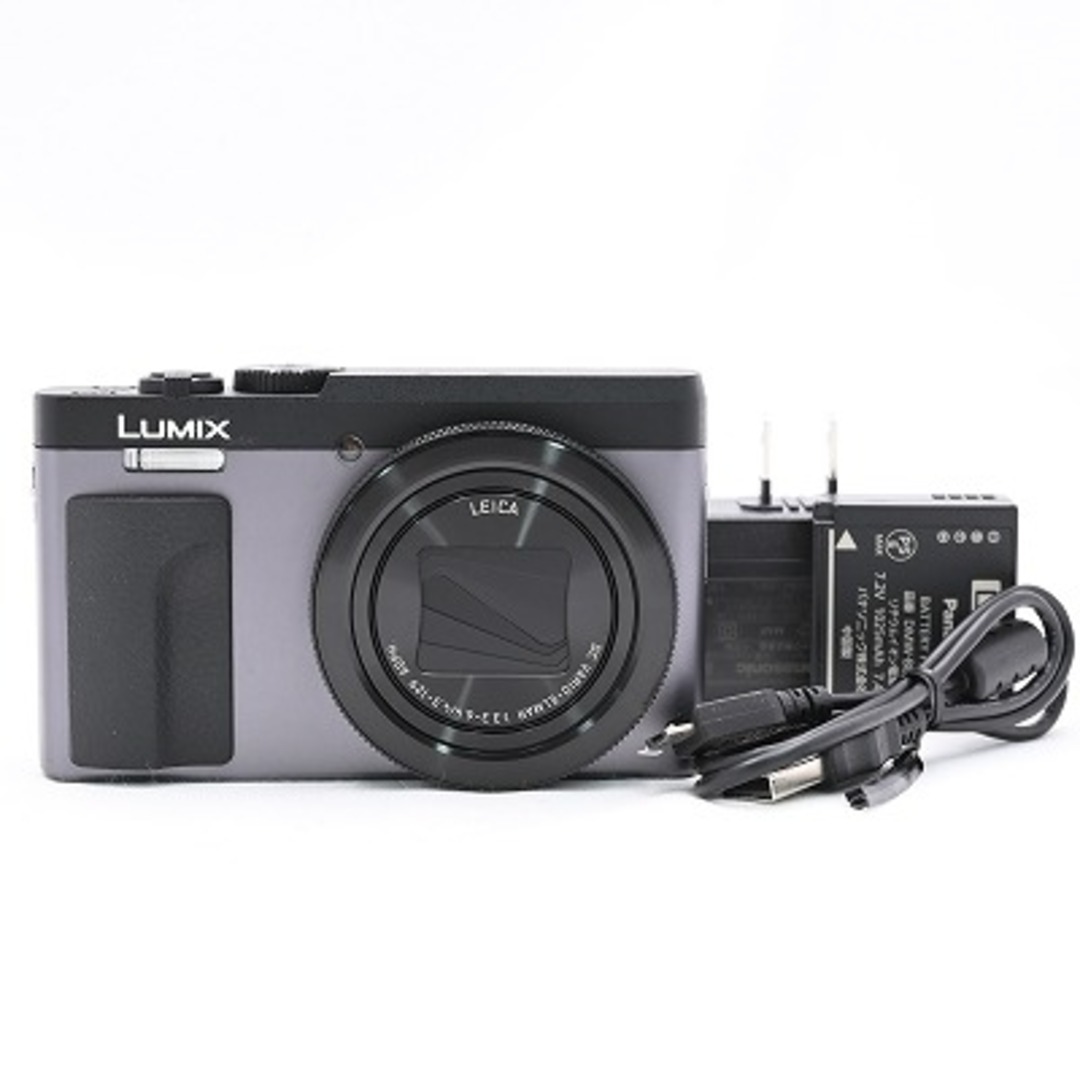 Panasonic(パナソニック)のPanasonic LUMIX DC-TZ90-S シルバー スマホ/家電/カメラのカメラ(コンパクトデジタルカメラ)の商品写真