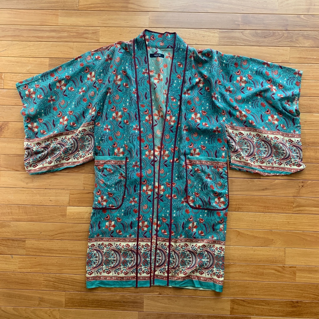 OSHIMA REI 着物 KIMONO ガウン オオシマレイ カーディガン-