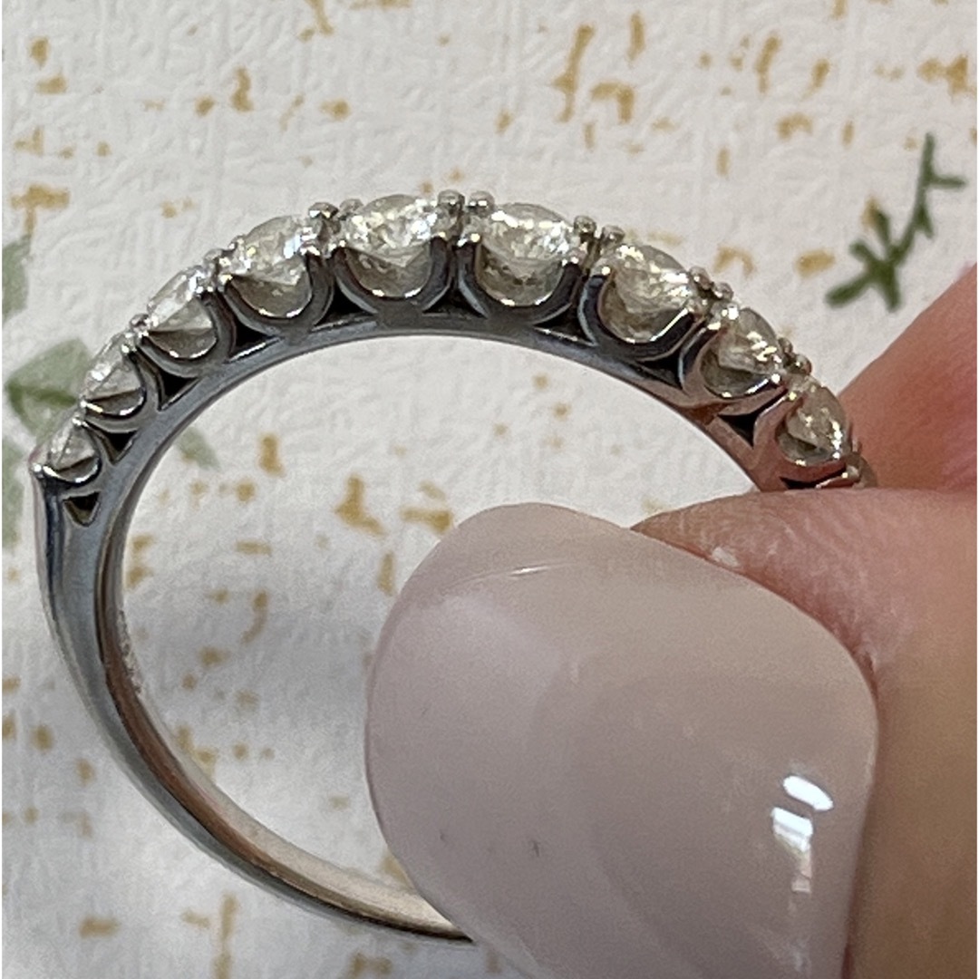 ✨プラチナハーフエタニティ0.5ctダイヤリング✨最上質ダイヤキラキラ✨