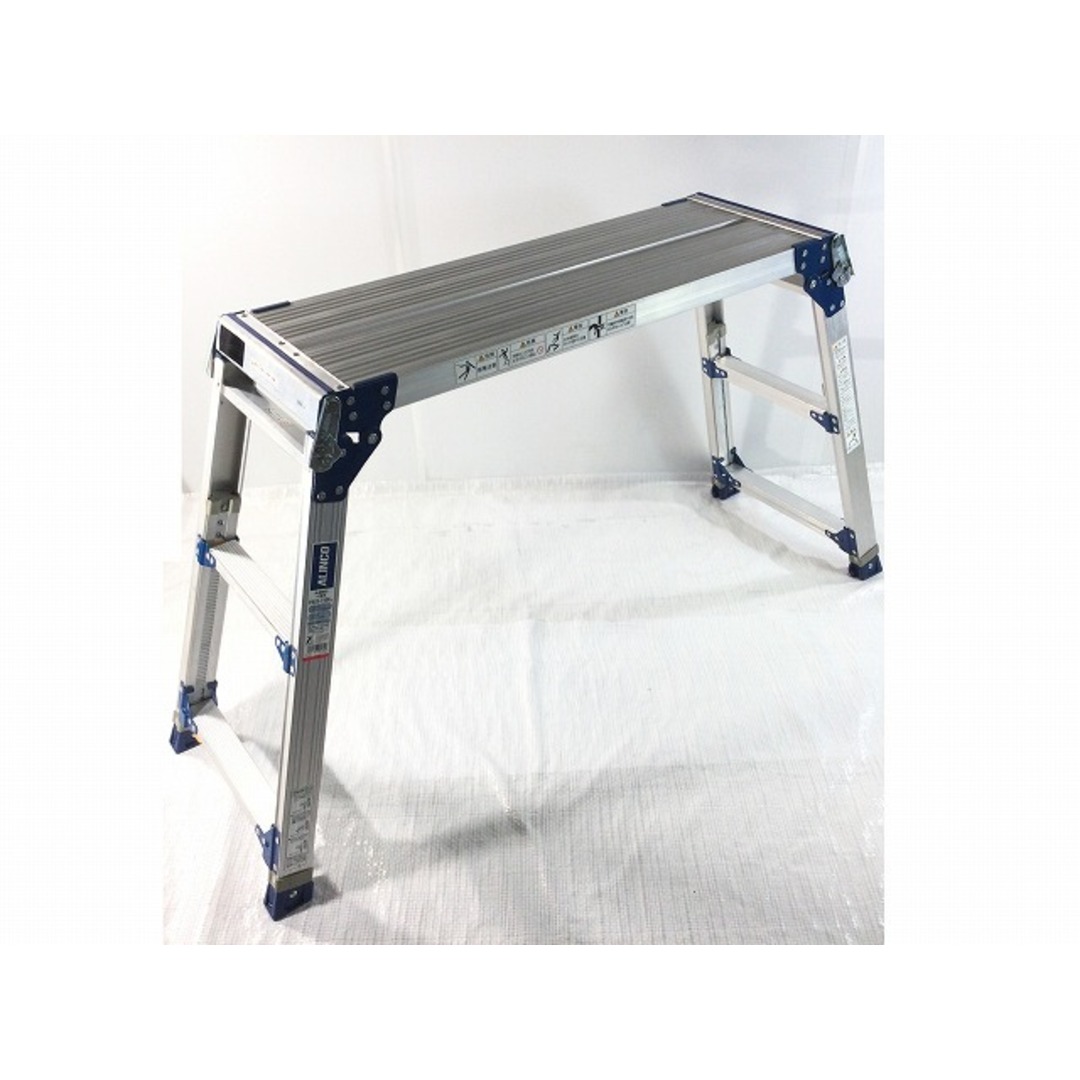 ☆中古品☆ALINCO アルインコ 足場台 最大使用質量100kg 伸縮脚付 脚立 踏み台 洗車台 71539