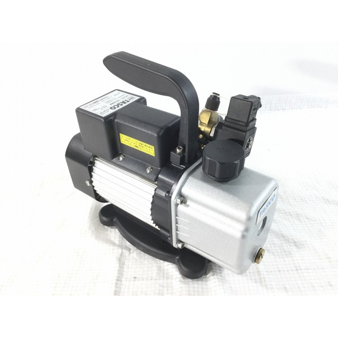 ☆比較的綺麗☆イチネンTASCO タスコ 100V オイル逆流防止弁付 高性能小型真空ポンプ TA150RB ゲージ(TA142BP)＋トルクレンチ付 73097 自動車/バイクのバイク(工具)の商品写真