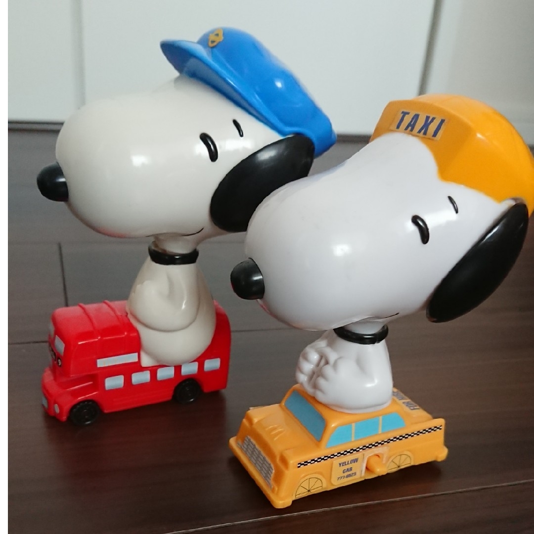 SNOOPY(スヌーピー)のスヌーピー ハッピーセット  マクドナルド バス タクシー エンタメ/ホビーのおもちゃ/ぬいぐるみ(キャラクターグッズ)の商品写真