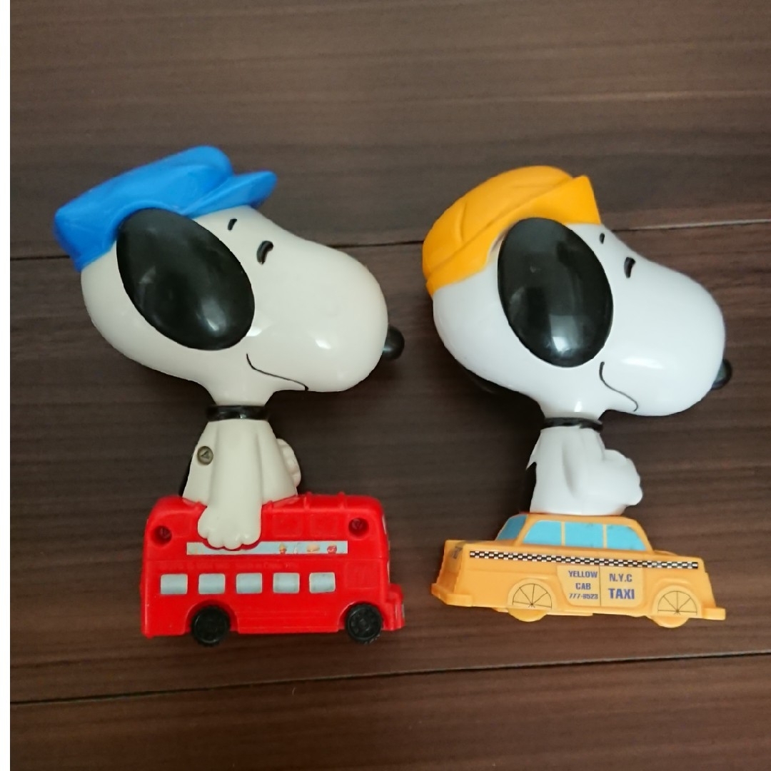 SNOOPY(スヌーピー)のスヌーピー ハッピーセット  マクドナルド バス タクシー エンタメ/ホビーのおもちゃ/ぬいぐるみ(キャラクターグッズ)の商品写真