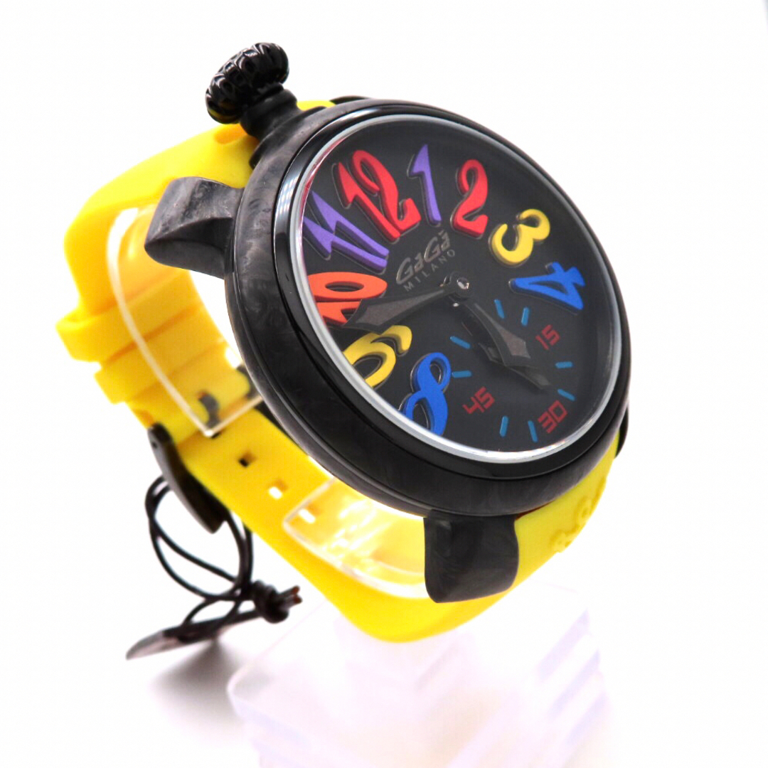 GaGa MILANO】ガガミラノ 時計 'ブラックカーボン' ☆極美品☆-