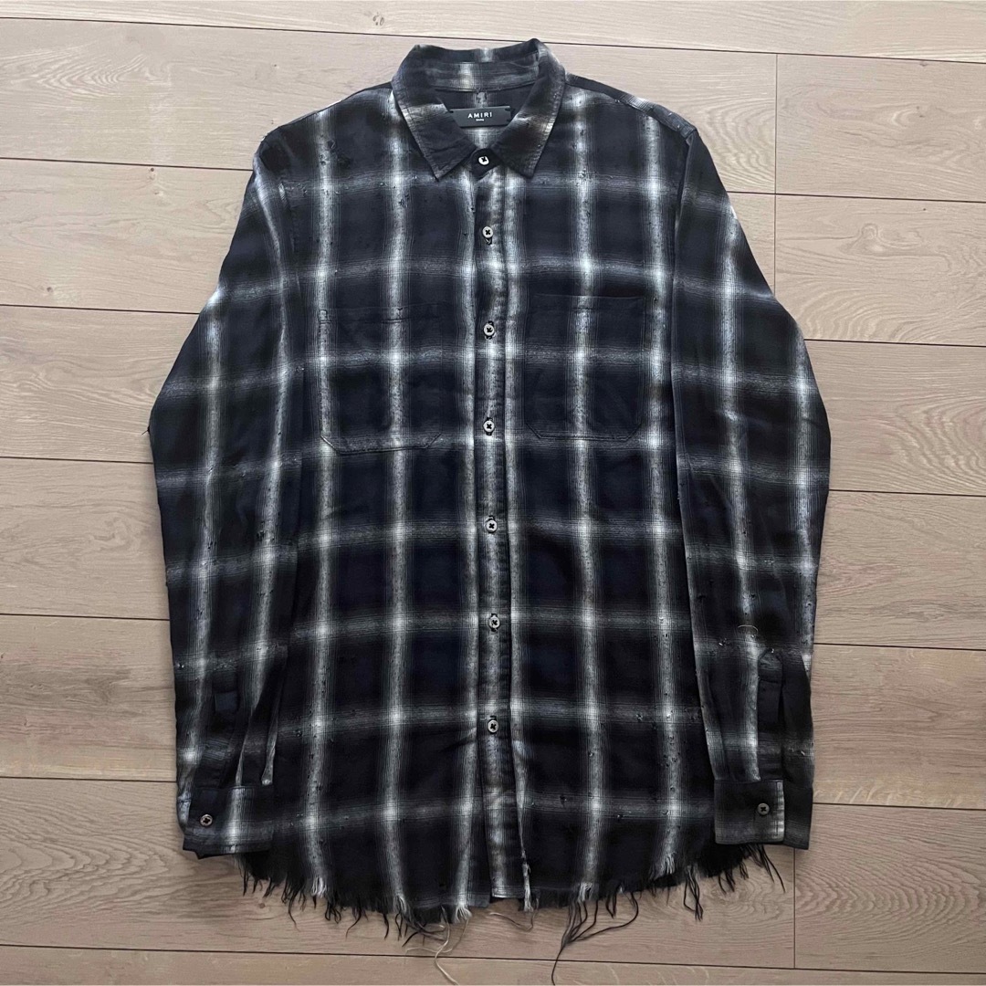 AMIRI FADED PLAID ネルシャツ アミリ ショットガン デニム M-