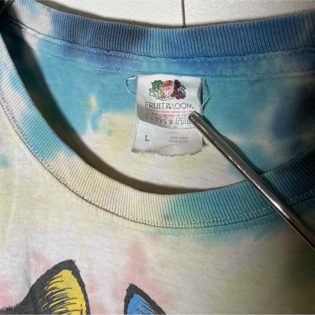 FRUIT OF THE LOOM(フルーツオブザルーム)のネコ　サイケ　タイダイTシャツ メンズのトップス(Tシャツ/カットソー(半袖/袖なし))の商品写真