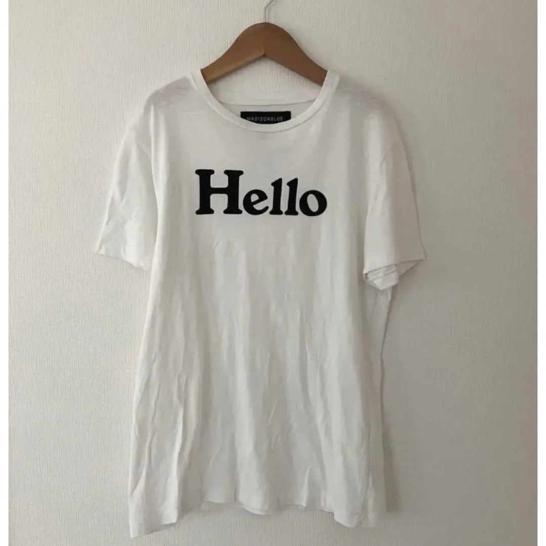 MADISONBLUE - 美品♡マディソンブルー Hello ハロー Tシャツ 白