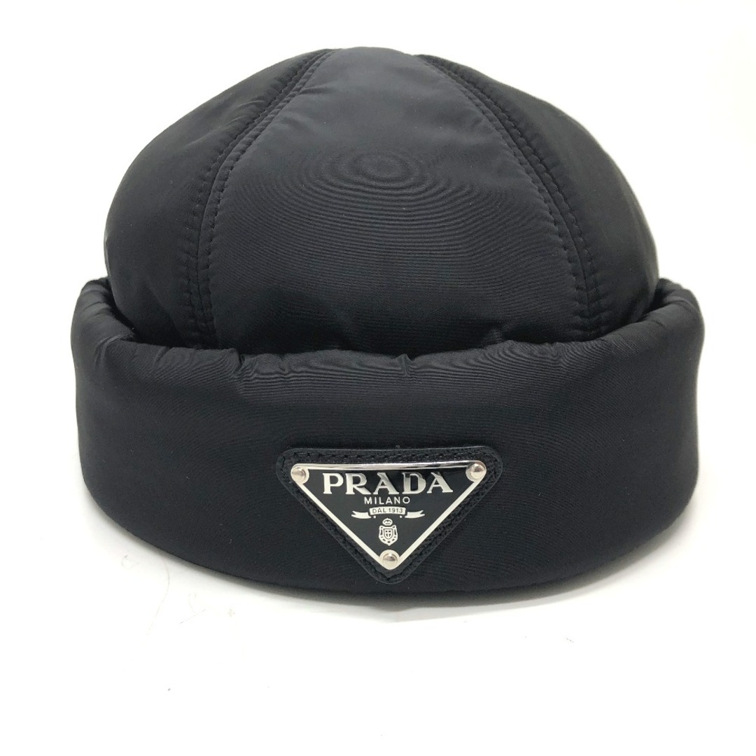 PRADA(プラダ)のプラダ PRADA RE-NYRON 2HC168 トライアングルロゴ ファッション小物 帽子 ナイロン ブラック レディースの帽子(その他)の商品写真