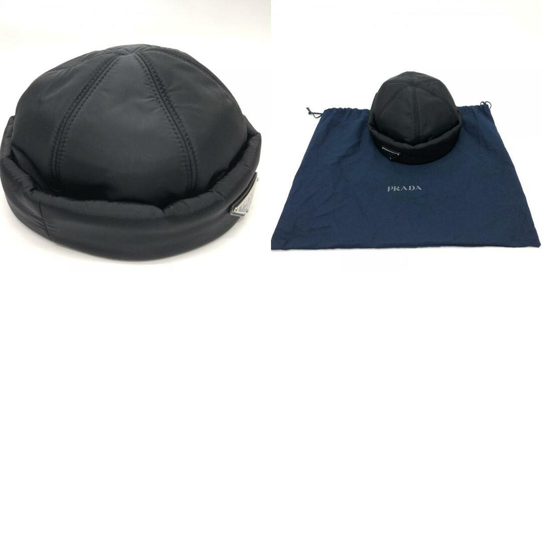 PRADA(プラダ)のプラダ PRADA RE-NYRON 2HC168 トライアングルロゴ ファッション小物 帽子 ナイロン ブラック レディースの帽子(その他)の商品写真