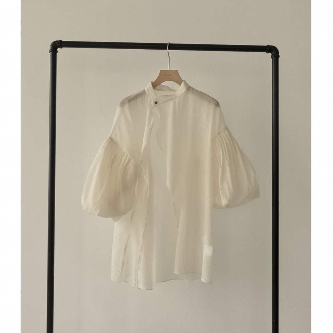 DEUXIEME CLASSE(ドゥーズィエムクラス)の【Èaphi】volume sleeve sheer blouse レディースのトップス(シャツ/ブラウス(長袖/七分))の商品写真