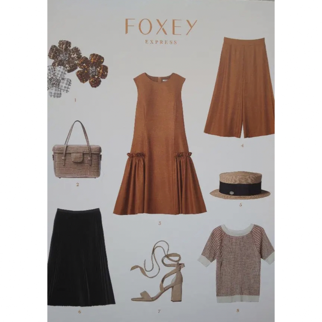 FOXEY NEW YORK(フォクシーニューヨーク)のフォクシー　リネンフェイス　ワンピース　38 FOXEY レディースのワンピース(ひざ丈ワンピース)の商品写真