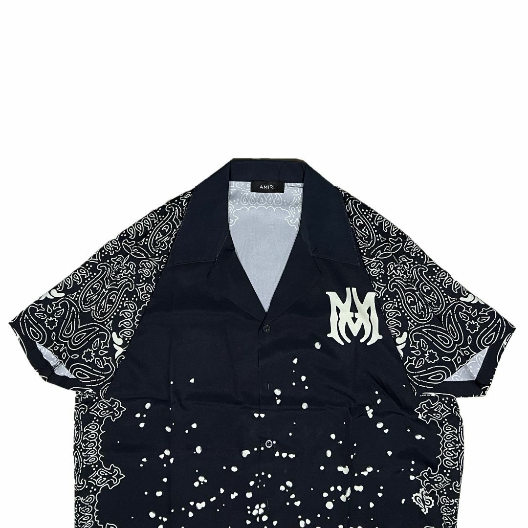 AMIRI アミリ BANDANA バンダナ柄 半袖 シャツ ブラック S