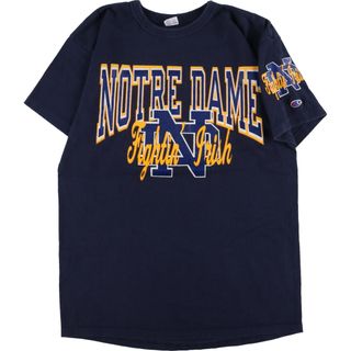 80年代 チャンピオン Champion トリコタグ NORTLE DAME ノートルダム大学 ファイティングアイリッシュ プリントTシャツ USA製 メンズM ヴィンテージ /eaa343850